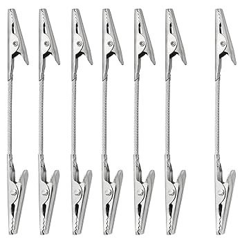 Amazon.co.jp: ZZLZX ダブルヘッド ワニ口クリップ 12個 メタル