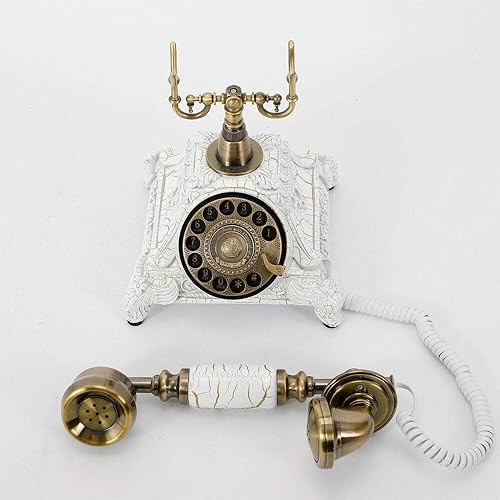 Miniatura 6 de Teléfono de escritorio de teléfono retro antiguo de estilo europeo Teléfono de línea fija de diseño antiguo Teléfono decorativo Teléfono antiguo