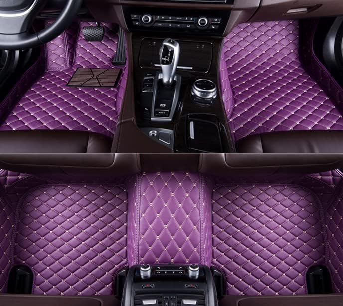 Tapis de sol pour Audi A6 C6 confort en cuir violet voyage en famille et trajet quotidien