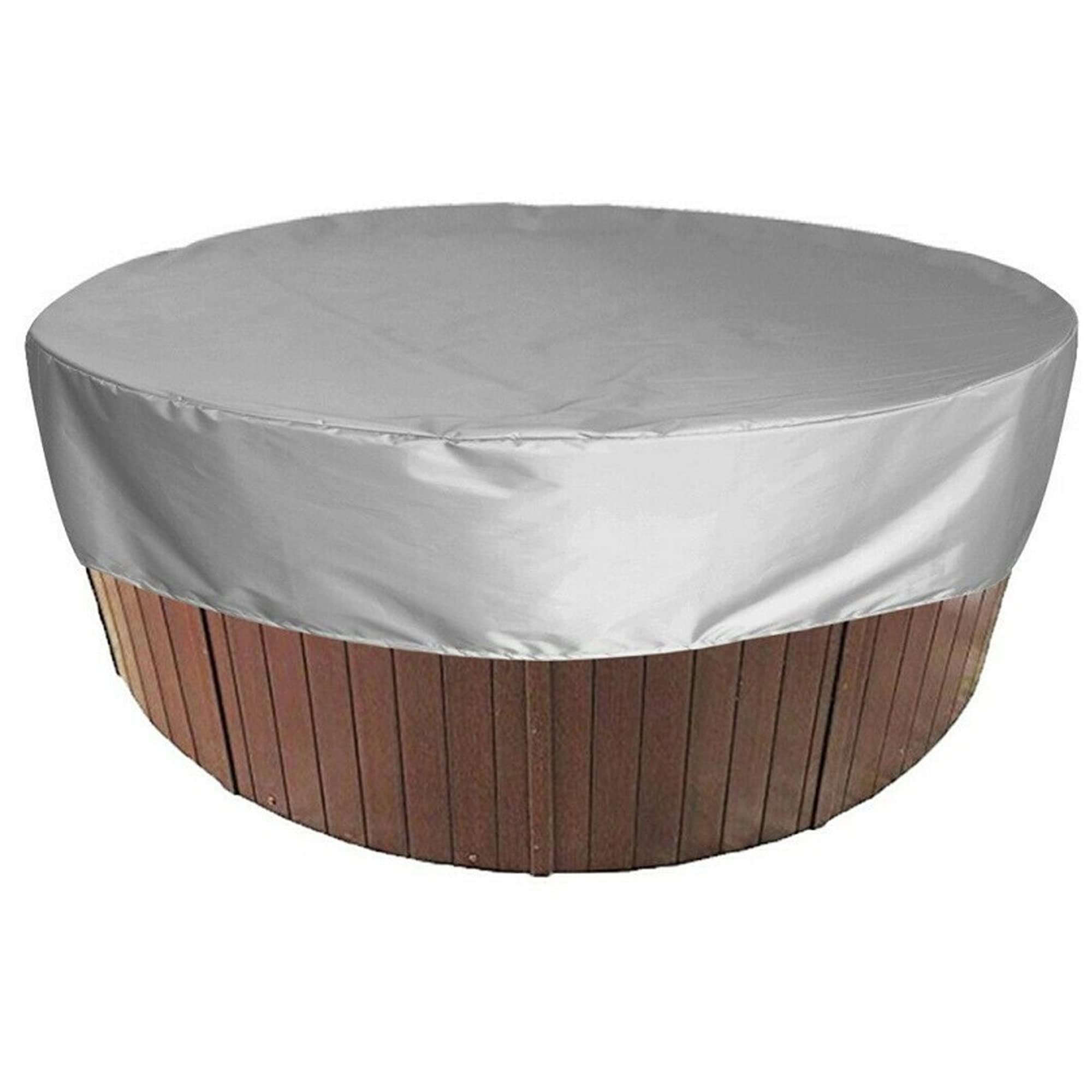 Cubierta Redonda para Bañera de Hidromasaje, Fundas Impermeables para SPA, A Prueba de Polvo, Resistentes A Los Rayos UV, para Exteriores, para Patio, Jacuzzi,Protector de Cubierta
