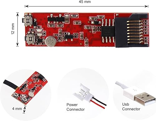 Miniatura 5 de The...Cam Módulo de cámara del poder bajo 3GP de C55-R, resolución roja del módulo 352x288 de la cámara, tiempo de grabación largo