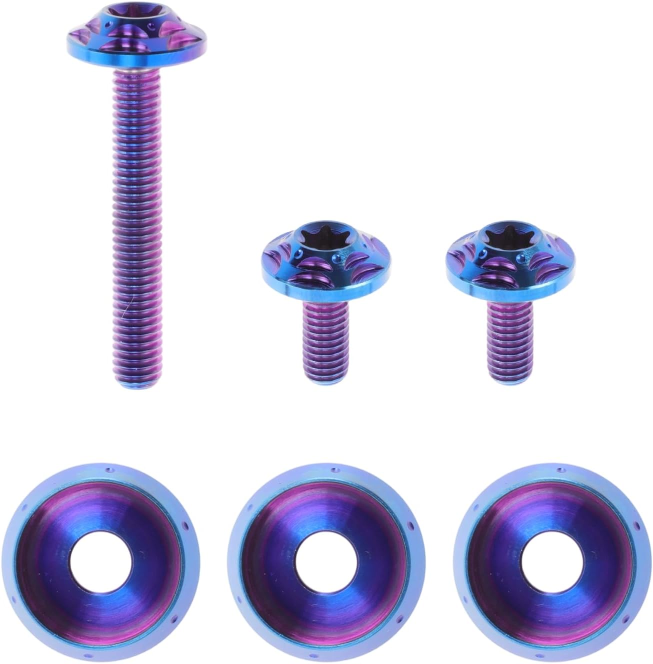 Windshield Bolts for Harley Davidson Street Glide/Street Glide Specials 2014-Up 3 Pcs Screws 3 Pcs Washers Titanium Alloy Black