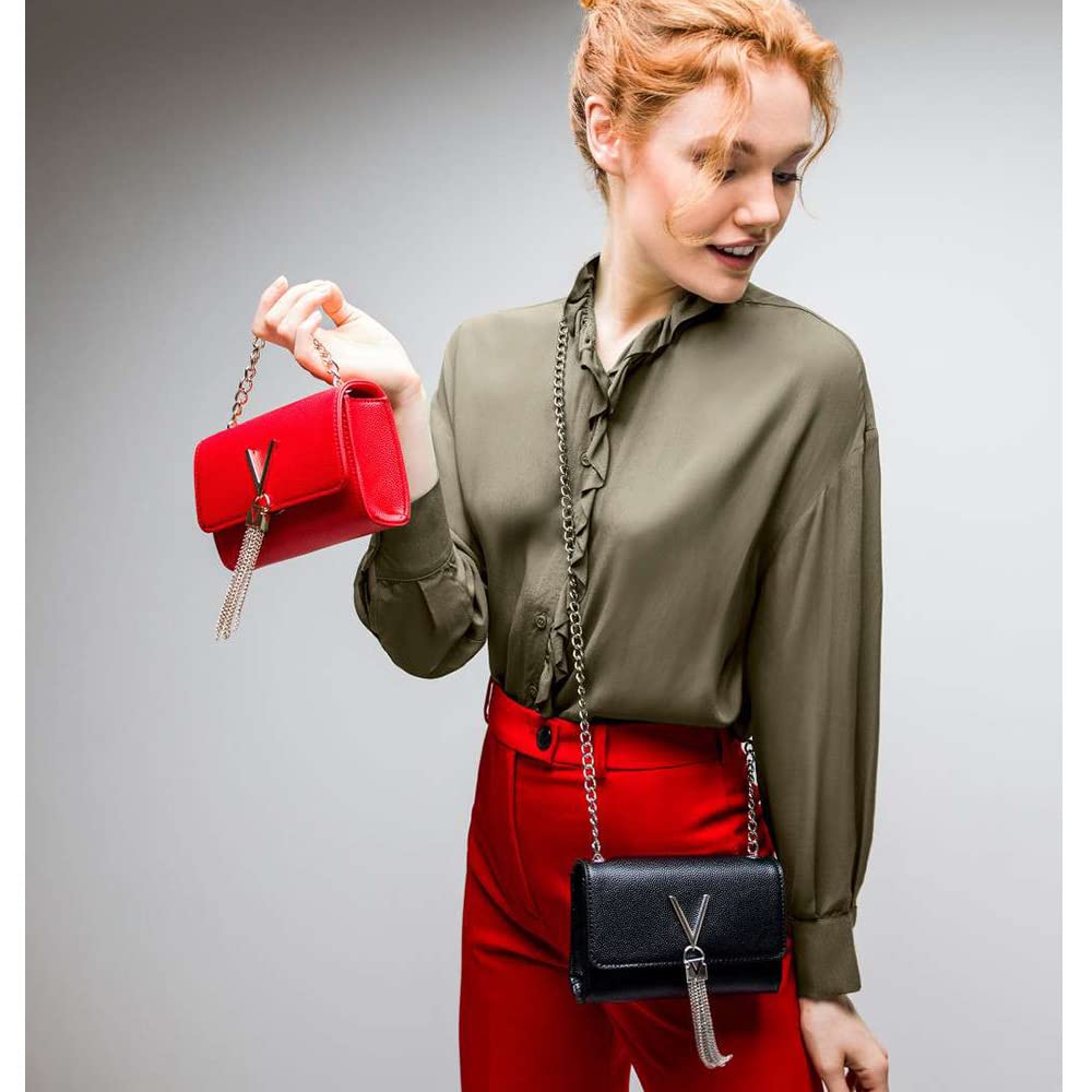 Valentino by Mario Divina - Pochette da giorno Donna, Argento, 4x11.5x17 cm (B x H T)
