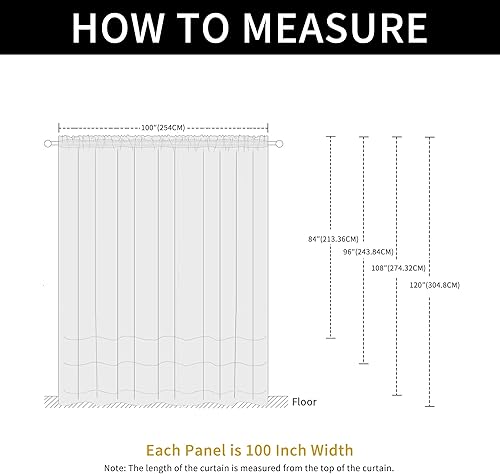 Miniatura 3 de SpaceDresser Cortinas traslúcidas impermeables para patio y exteriores 2 paneles de cortina transparente con bolsillo para barra para sala de