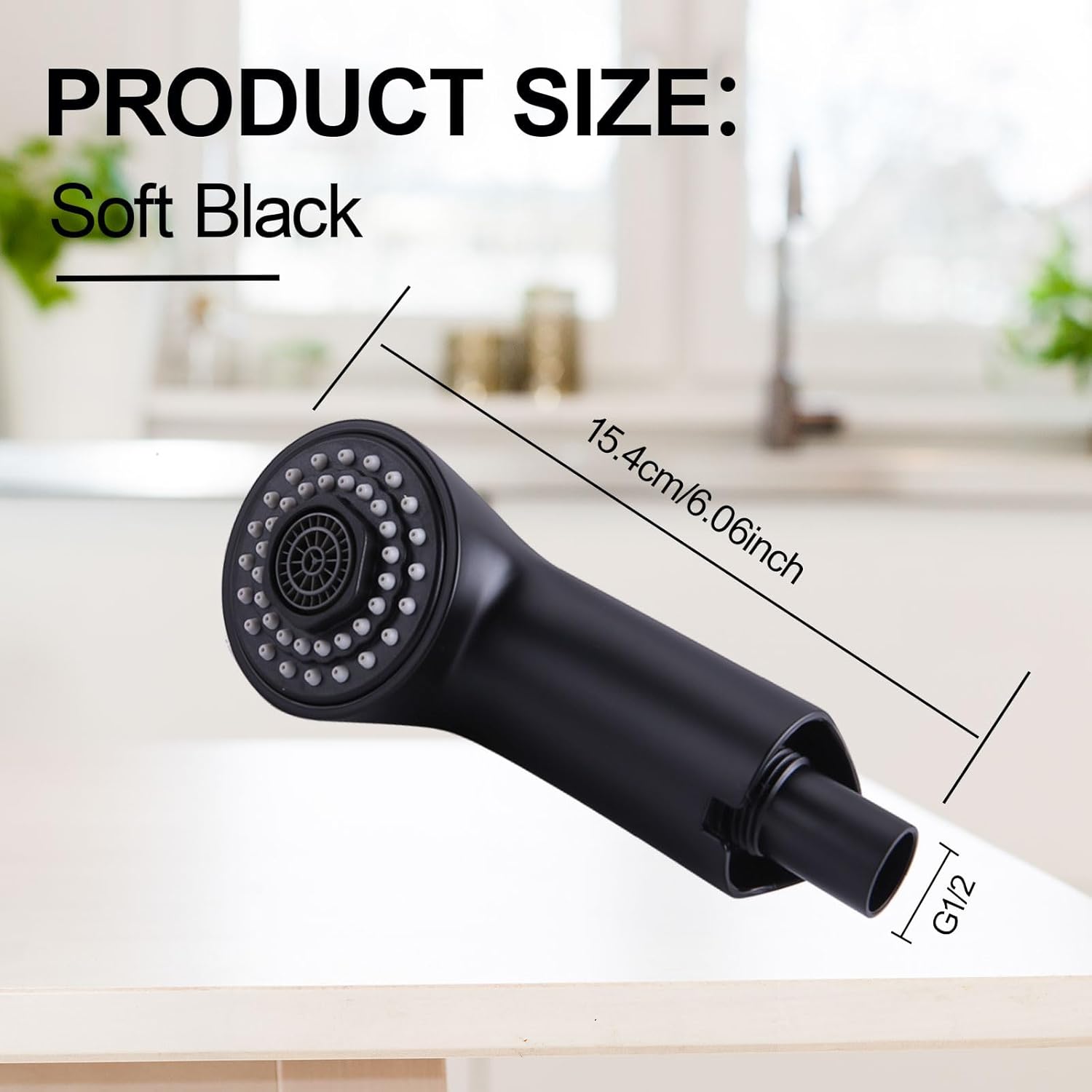 Pull-Out Spray Wand Fits Grohe Pull Out Faucets, Grohe Part 46298K00 / 46312KH0, Matte Black