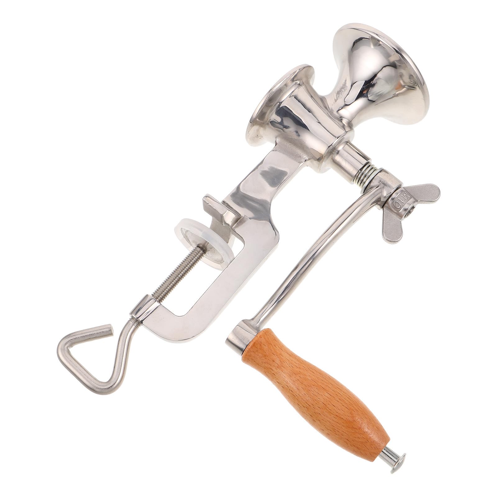 Macinino Manuale in Acciaio Inox con Manovella, Argento