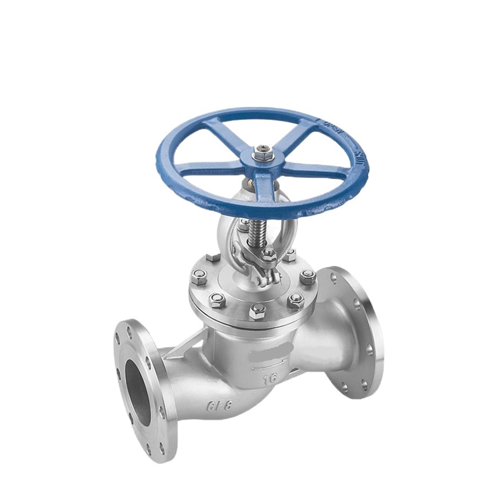 HEXEH Vanne d'arrêt J41W-16P Vanne à Globe à Bride en Acier Inoxydable for vannes d'équipement Industriel, chaudières, compresseurs, échangeurs de Chaleur, etc.(2.5,DN50)