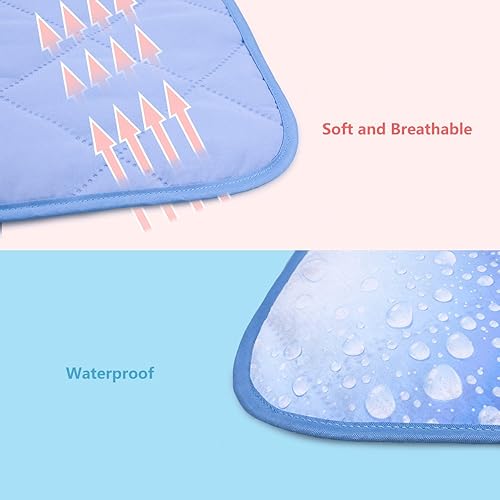 Miniatura 3 de Topwon Cambiador acolchado impermeable, forro de colchón para cuna, cómodo y suave, plegable, protección de 23 x 31 pulgadas, para niños, adultos,