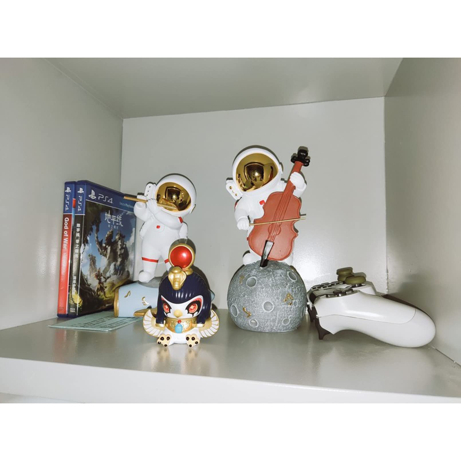 Centros de mesa for oficina, hogar, cocina, decoración de oficina, escultura tocando música, figura de astronauta, decoración artística de astronautas frescos, figura espacial, adorno, estatuas de ast