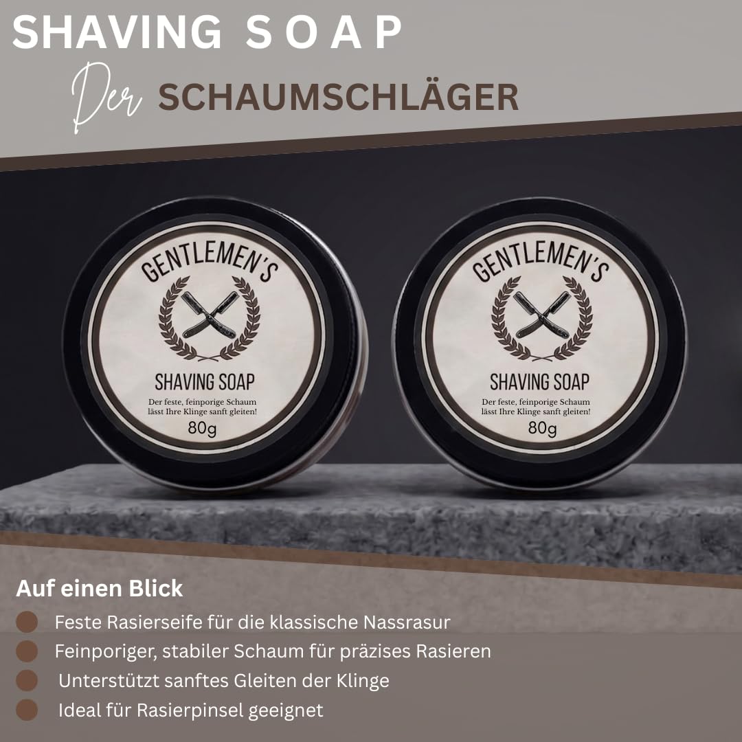 Rasierset Für Manner - Sicherheitsrasierer, Ständer, Schale, Rasierseife, Deo Mouse Creme, Echthaar Rasierpinsel, Geschenkbox Herren - Geschenke Für Männer