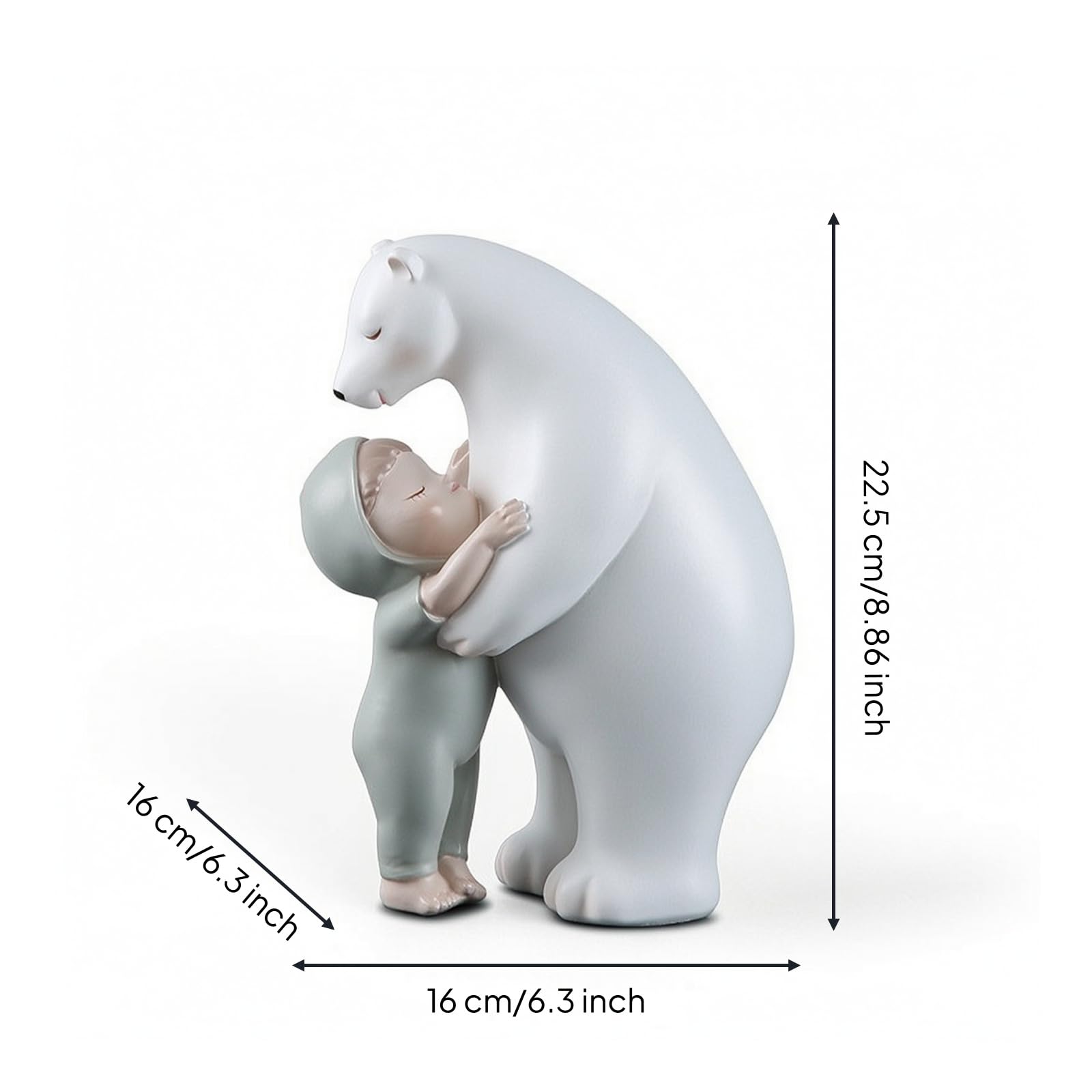 Figura Oso Ártico corativo Figura Resina Nórdico Oso Resina para Dormitorio