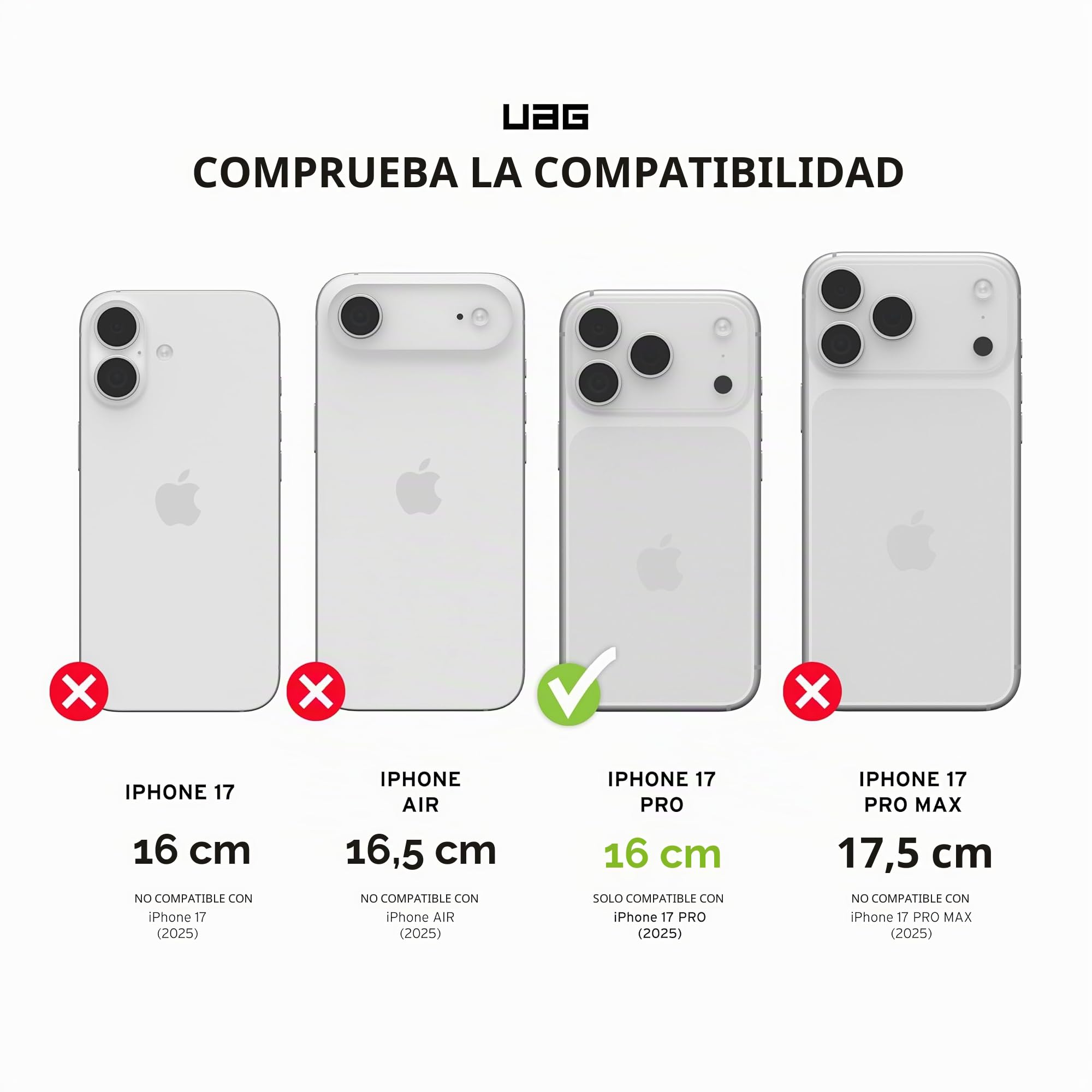 Urban Armor Gear Pathfinder MS Funda + Correa iPhone 17 Pro | Ajuste perfecto | Resistencia a caídas de 5,4 m | Módulo magnético | Bordes elevados | Todos los puertos accesibles