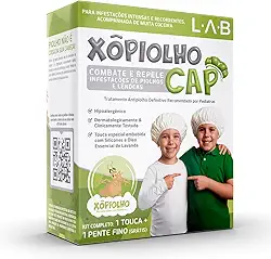 XÔ PIOLHO CAP LOÇÃO + PENTE REMOVEDOR