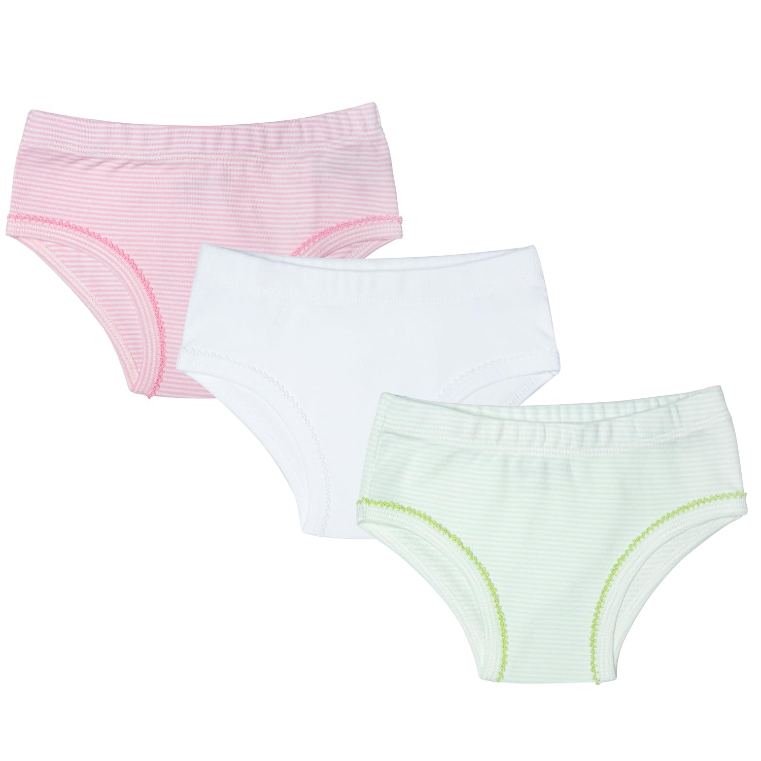 ORGANICKID Girls 100 Organic 100 Cotton Underwear GOTS Certified Kids Toddler Panties Briefs Pack of 3