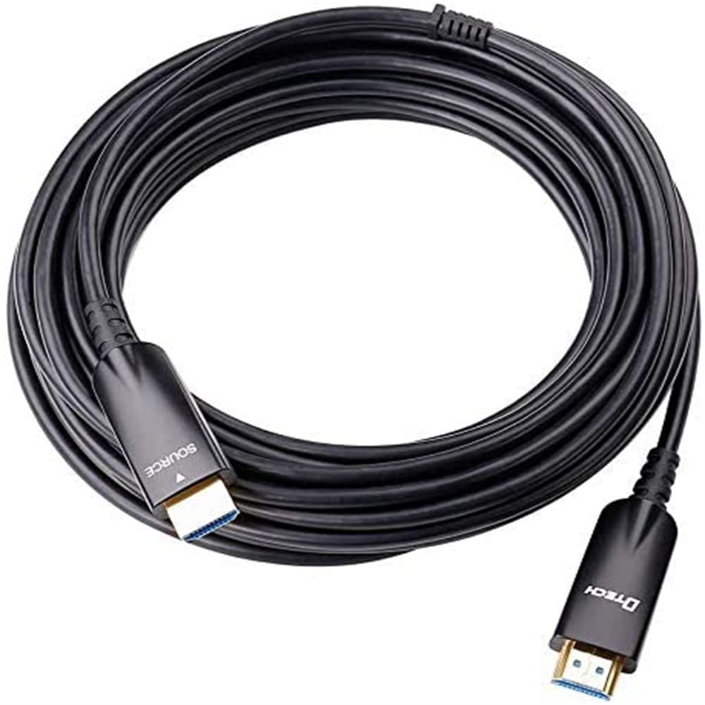 DTech Cavo HDMI in fibra ottica 4K 60Hz 1080p HD Video 3D ARC HDCP CEC ad alta velocità per computer monitor TV proiettore (32 piedi, nero)