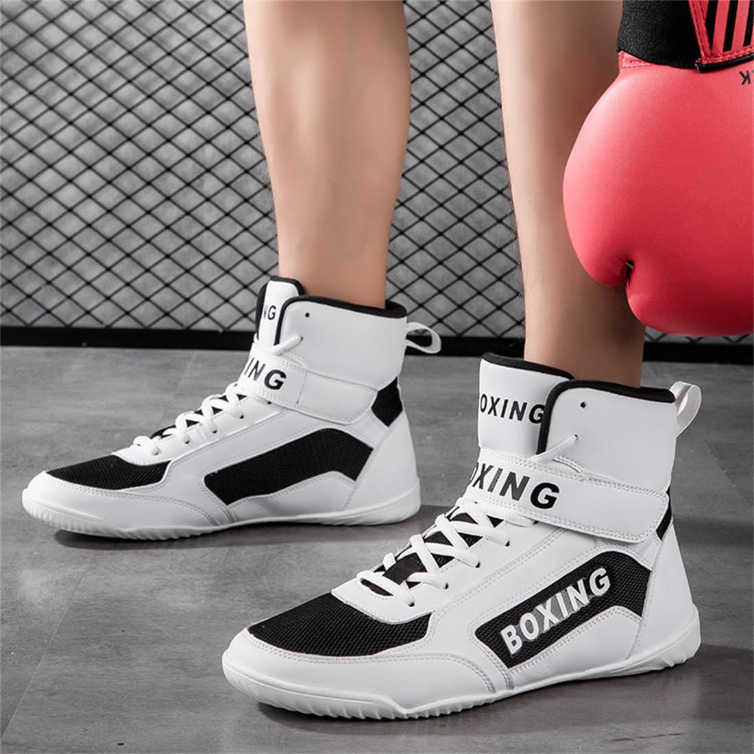 Unisex Wrestling Boxing Sneakers, Bodybuilding Giovanile Kickboxing Scarpe Fitness Leggero Cross-Trainer Sneakers per Uomo E Donna