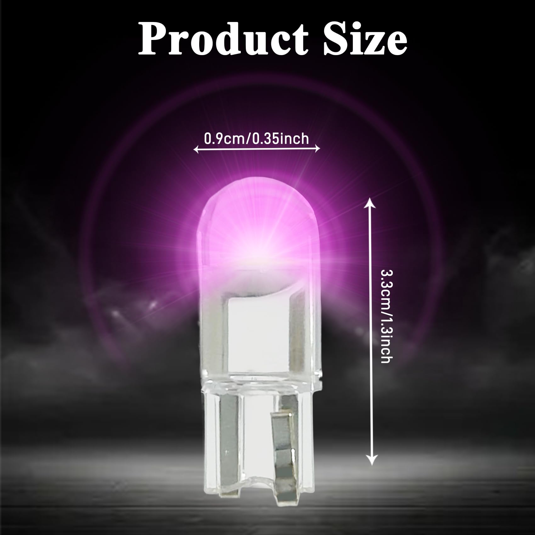 RGOAANC 30 PCS 194 LED Car Bulb, 194 LED Light Bulb White 6000K, 168 2825 W5W T10 Wedge COB LED Replacement Bulbs Error Free for Car Dome Map Door Courtesy License Plate (Pink)