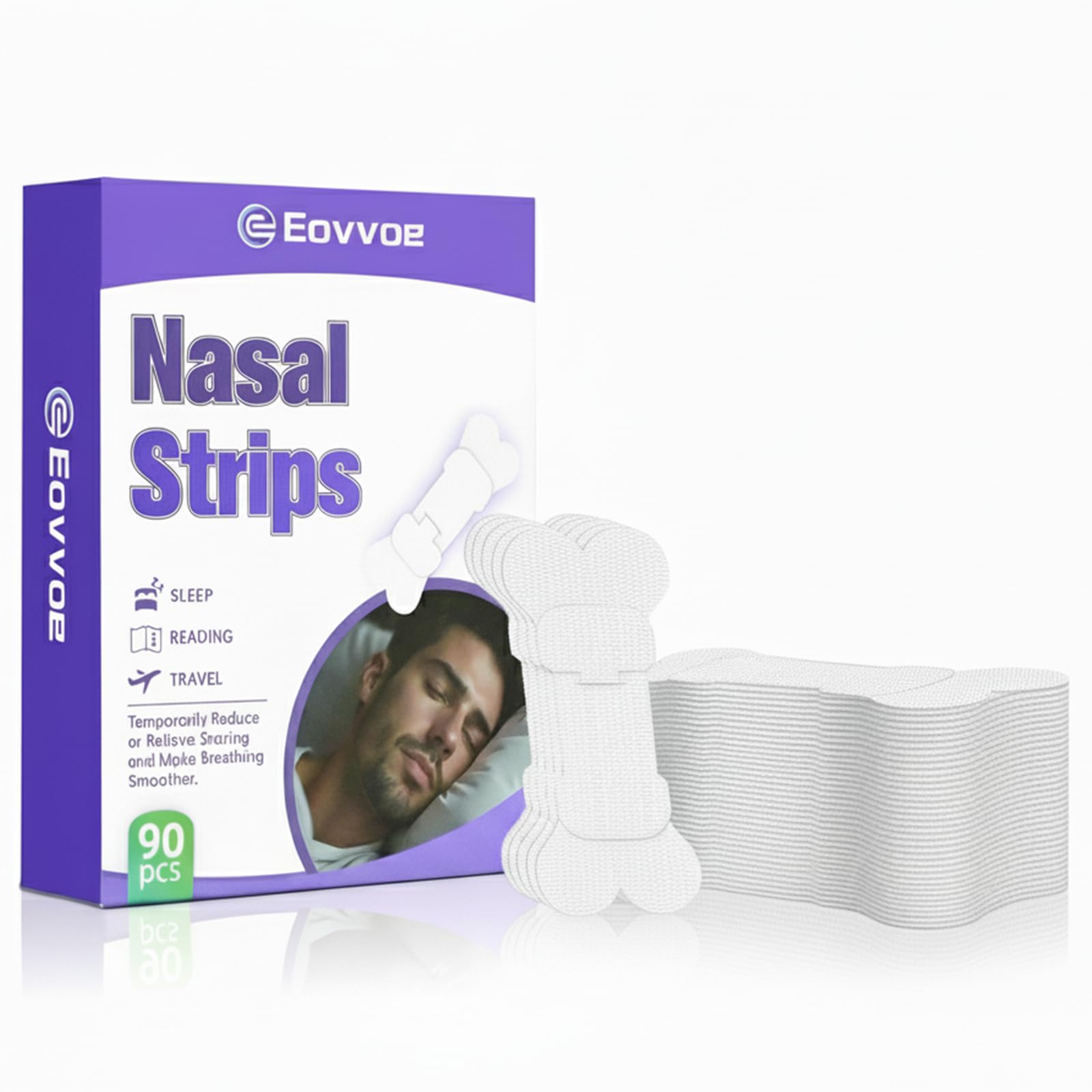 Nasal Strips for Snoring with Adjustable Fit Extra Strength Nose Strips for Better Breathing Strong All-Night Hold Gentle