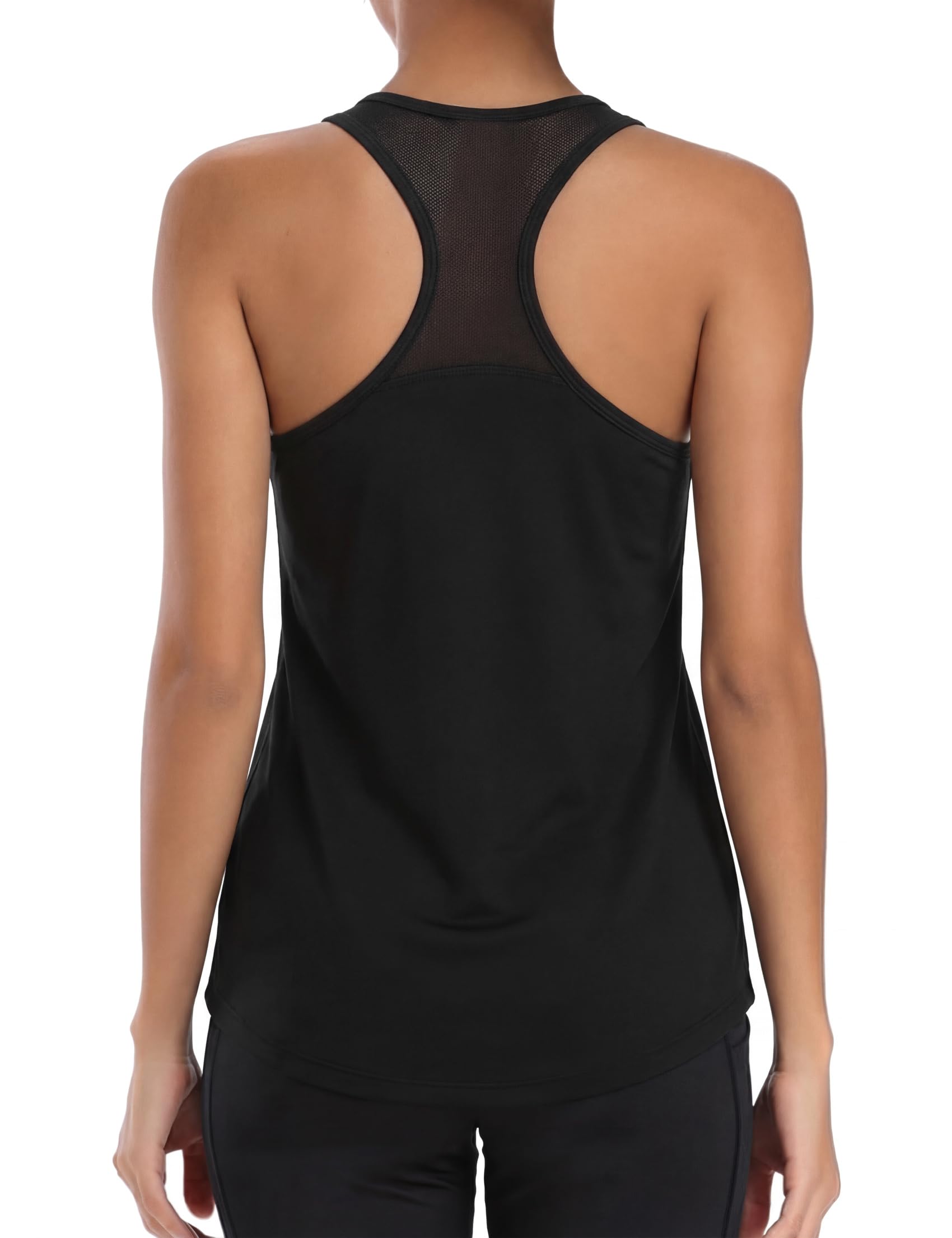 Camiseta Tirantes Mujer Deportiva Cuello Redondo Sin Mangas Ligera y Transpirable Racerback Yoga Tops para Gimnasio Correr S-XXL