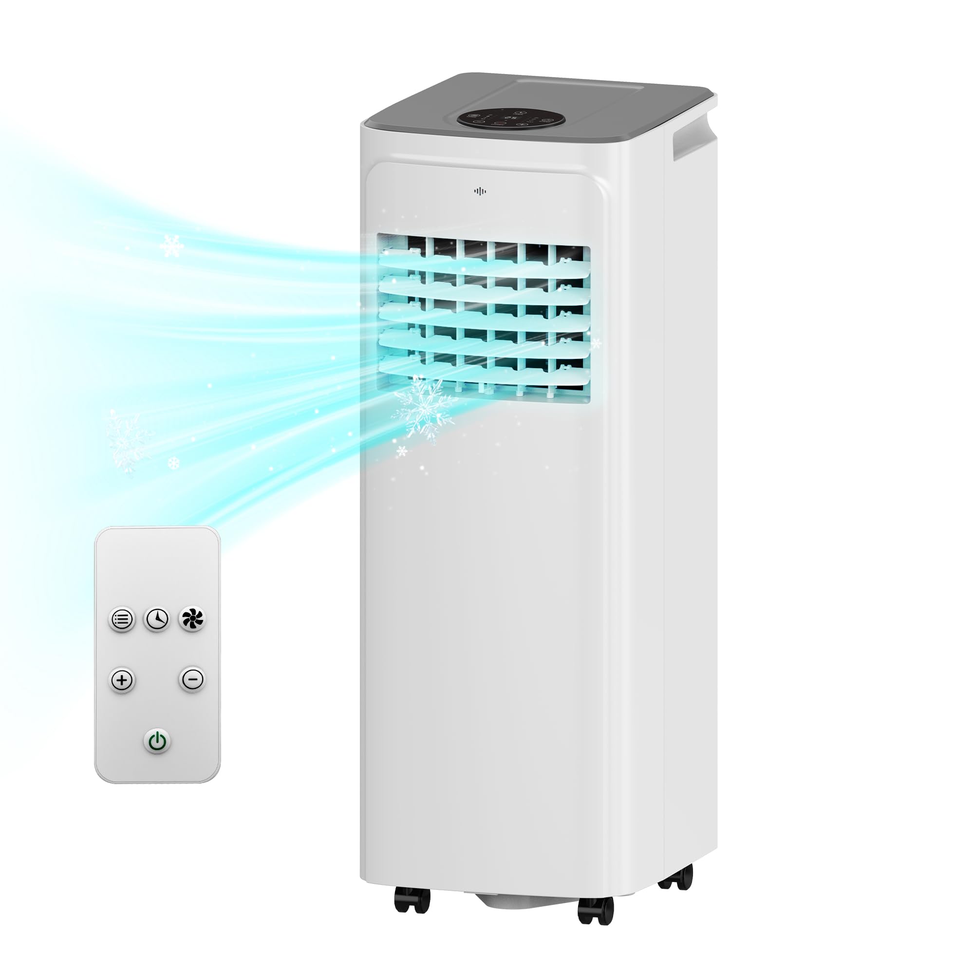 3-in-1 tragbarer Klimaanlage mit einer Leistung von 12.000 BTU – ELECCI Mobile Air Conditioning: Kühlfunktion, Entfeuchtung, Ventilatormodus für den Homeoffice-Bereich, Klimagerät mit 24-Stunden-Timer