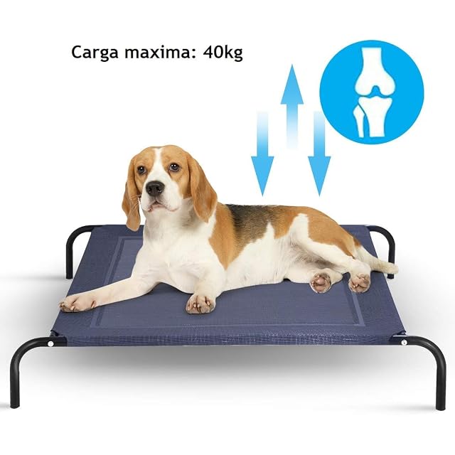 Foto 5 de 8 de COSTWAY Cama Mascota Perro Gato para Exterior Jardin Terraza Dormir 110x80x18 centímetros Cama Elevada