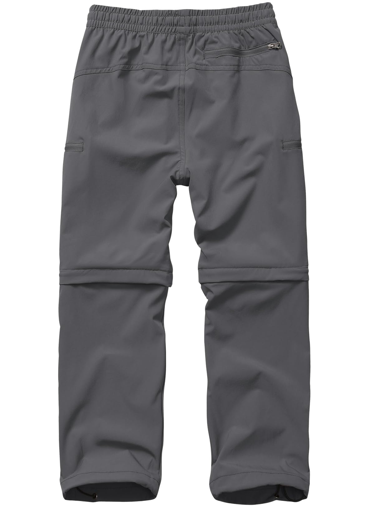 Boys Kids Hiking Cargo Pants, Youth Outdoor Quick Dry UPF 50 Lightweight Waterproof Climbing Caming Safari Convertible Pants #9022-Dark Grey-XL