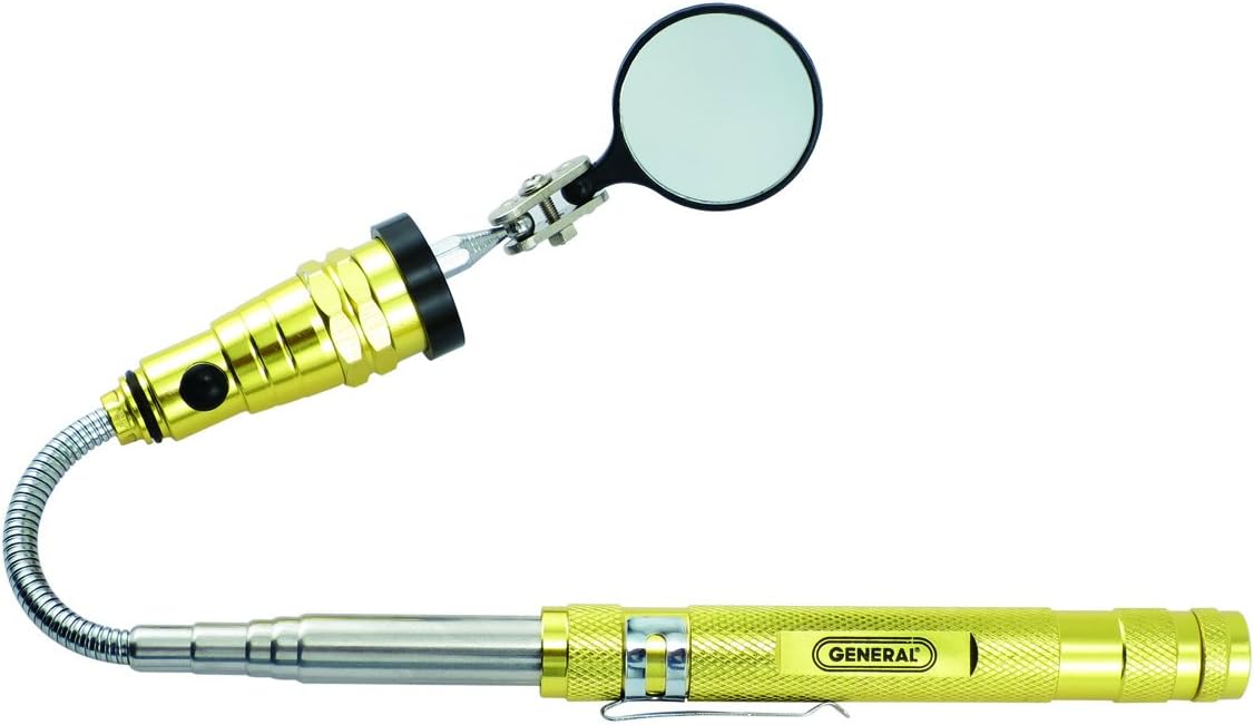 General Tools 91555 LED Lighted 22-inch Telescoping Magnetic Pick Up with 1.5 inch Round Inspection Mirror Attachment - Image 4