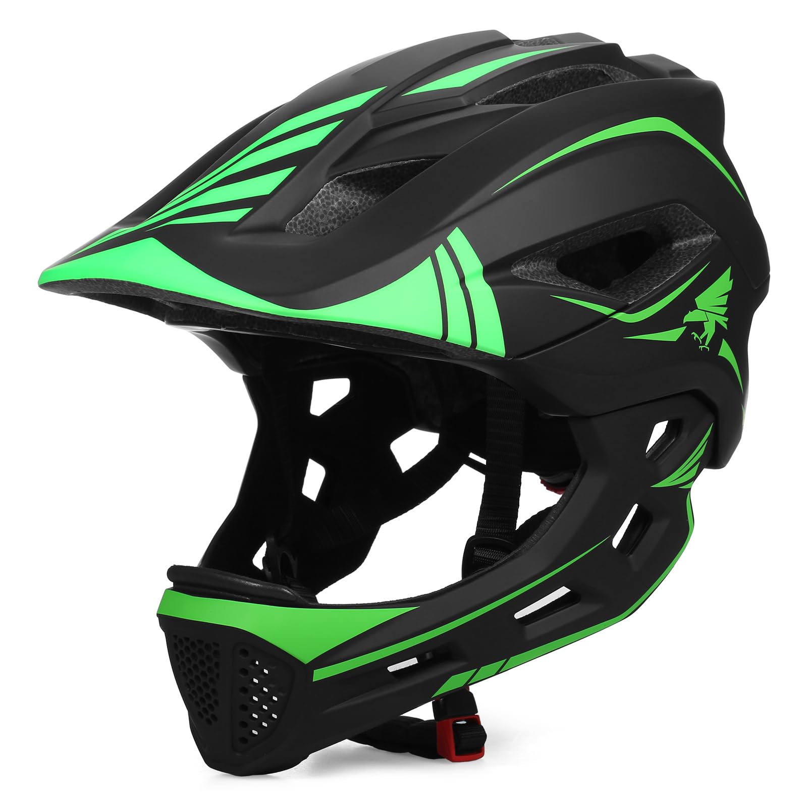Kavolet Casco de Bicicleta para niños, Casco Integral para niños, Casco Integral con Protector de Barbilla extraíble, Casco para Descenso para Ciclismo, monopatín, Patinaje sobre Ruedas, Scooter