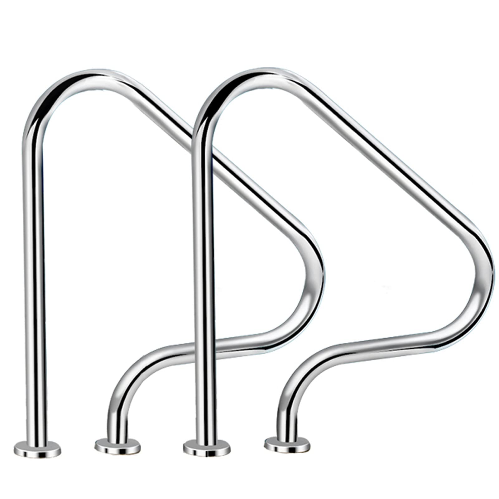 Stainless Steel Swimming Pool Handrail Pool Handrail Stair Railing 304 Stainless Steel Swimming Pool Grab Rail，for Pools Incline Positions Spa Water Park，31.5 × 31.5 in Safey Handle