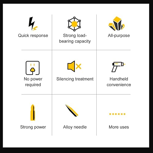 Miniatura 9 de Herramienta de fijación, herramienta de fijación de pared de clavos, pistola de uñas de alta presión, pistola de clavos manual de acero, fuerza