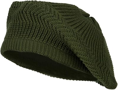 e4Hats.com Cotton Rasta Tam Beret - Olive OSFM