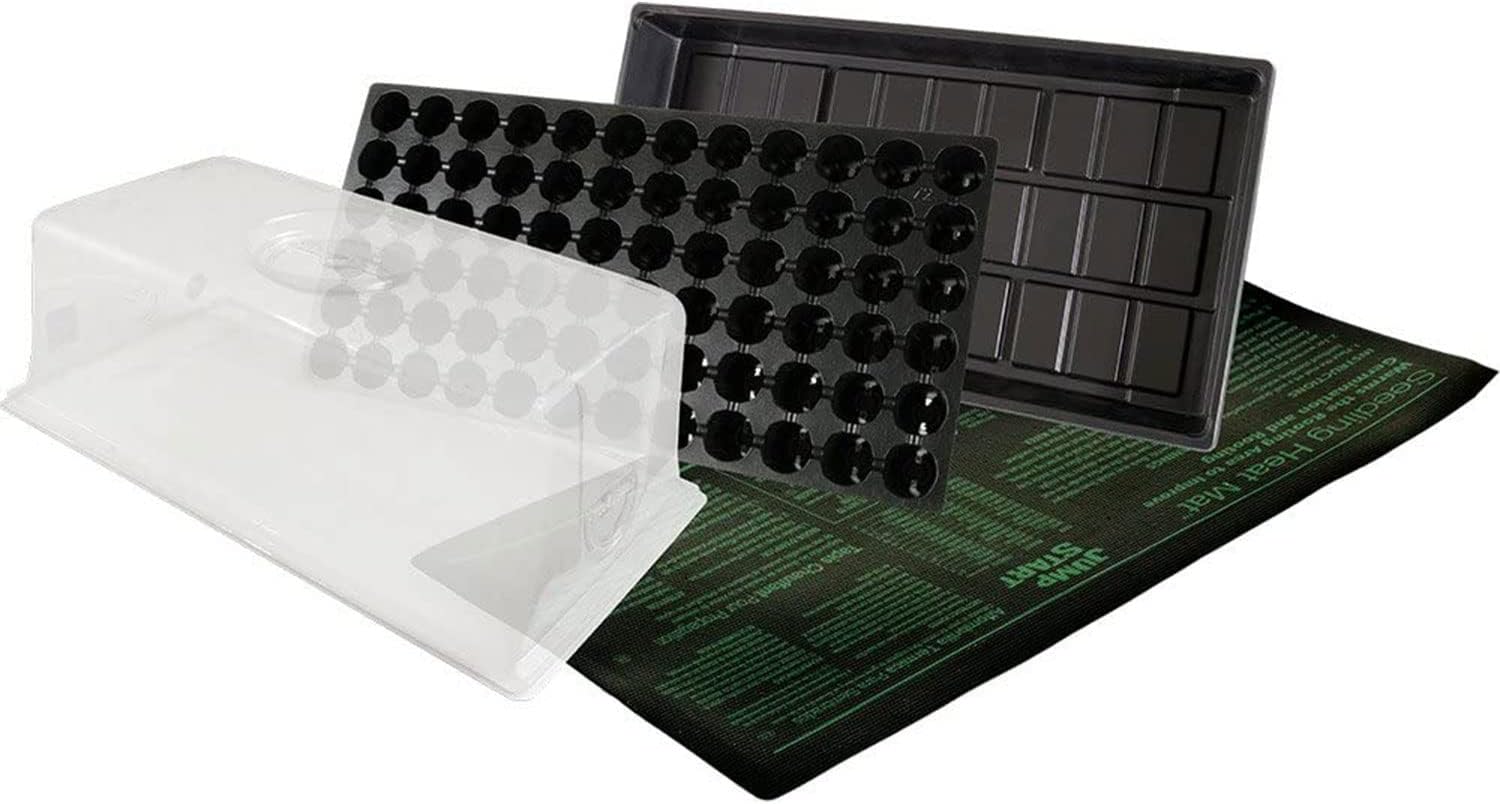 review Jump Start CK64060 120V 17W Germination Hot House with Heat Mat, Watertight Tray, Cell Insert and 7