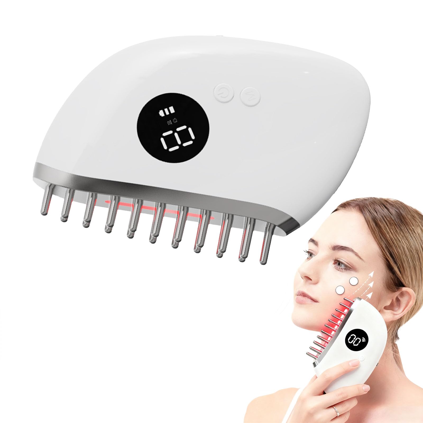 DSHKISK Lymphatic Drainage Face Massager - Facial Sculpting Tool for Jawline & Double Chin Reduction, Gentle Vibrating Contour Brush to Reduce Puffiness & Define Face