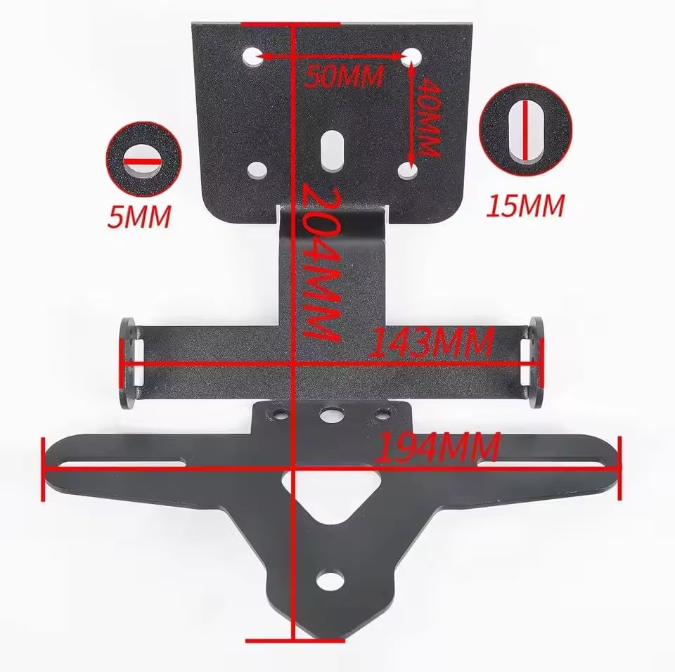 Motorcycle License Plate Holder Bracket Fender Eliminator Rear Tail Tidy LED Light For KTM RC390 2022-2025 RC 390 Accessories