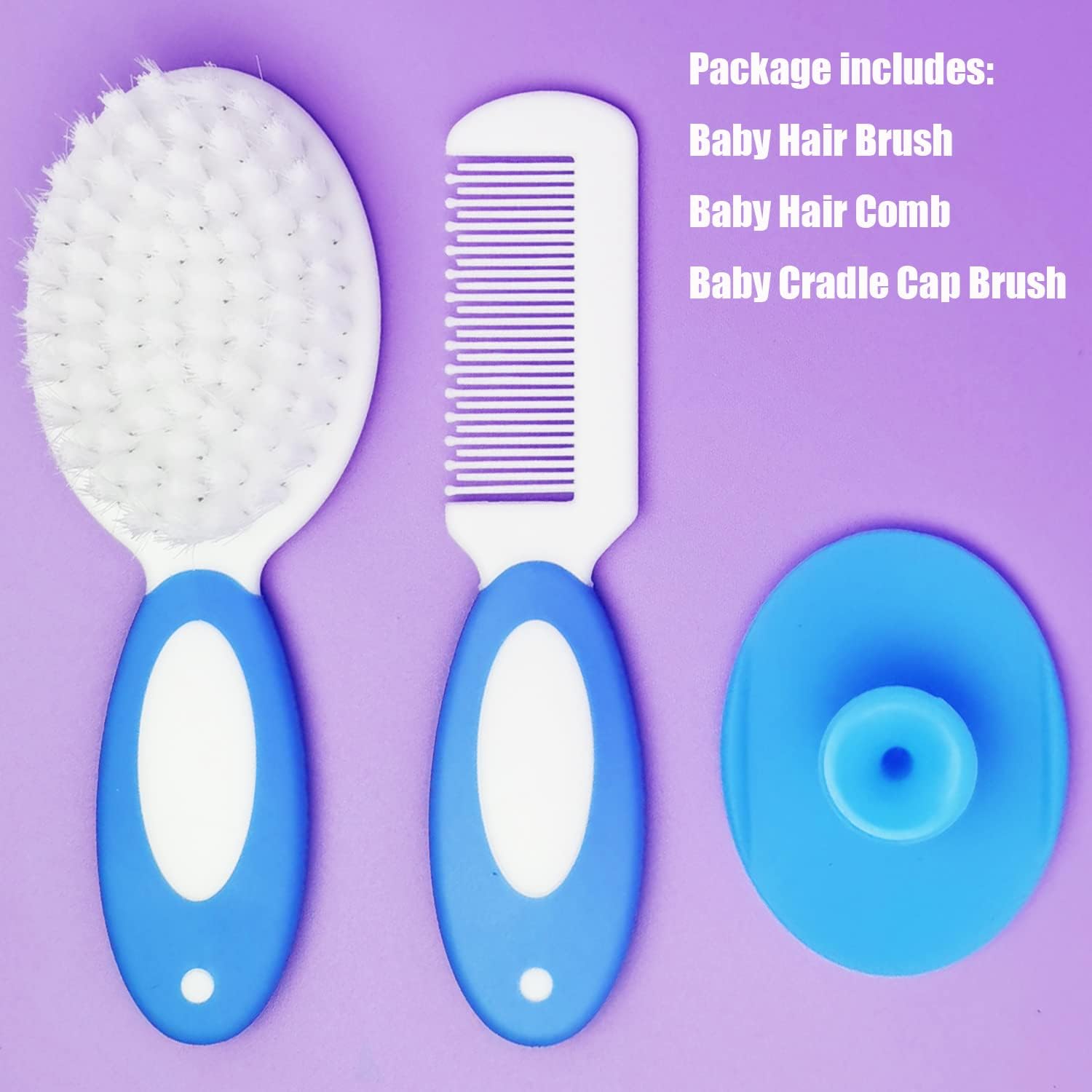 Brosse Et Peigne Pour Bébé - Soin Cheveux Et Cuir Chevelu, Sécurité, Poignée Antidérapante