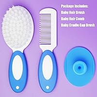 Vista 2 de Cepillo para cabello de bebé, cepillo para costra láctea, peine para cabello de bebé, set de cepillo y peine para cabello de bebé para recién
