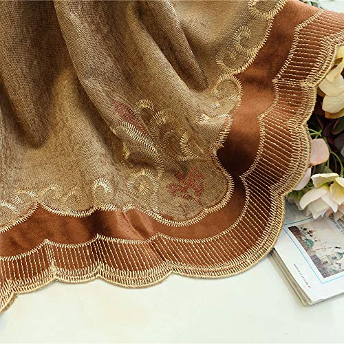 SLOW SOUL Set Of 2 Panels Embroidered birds 80% Blackout Curtains For Living room Bedroom Dining room curtains & drapes High-end curtain With Grommet Top Brown Cloth 51W X 96 inch length - Image 4