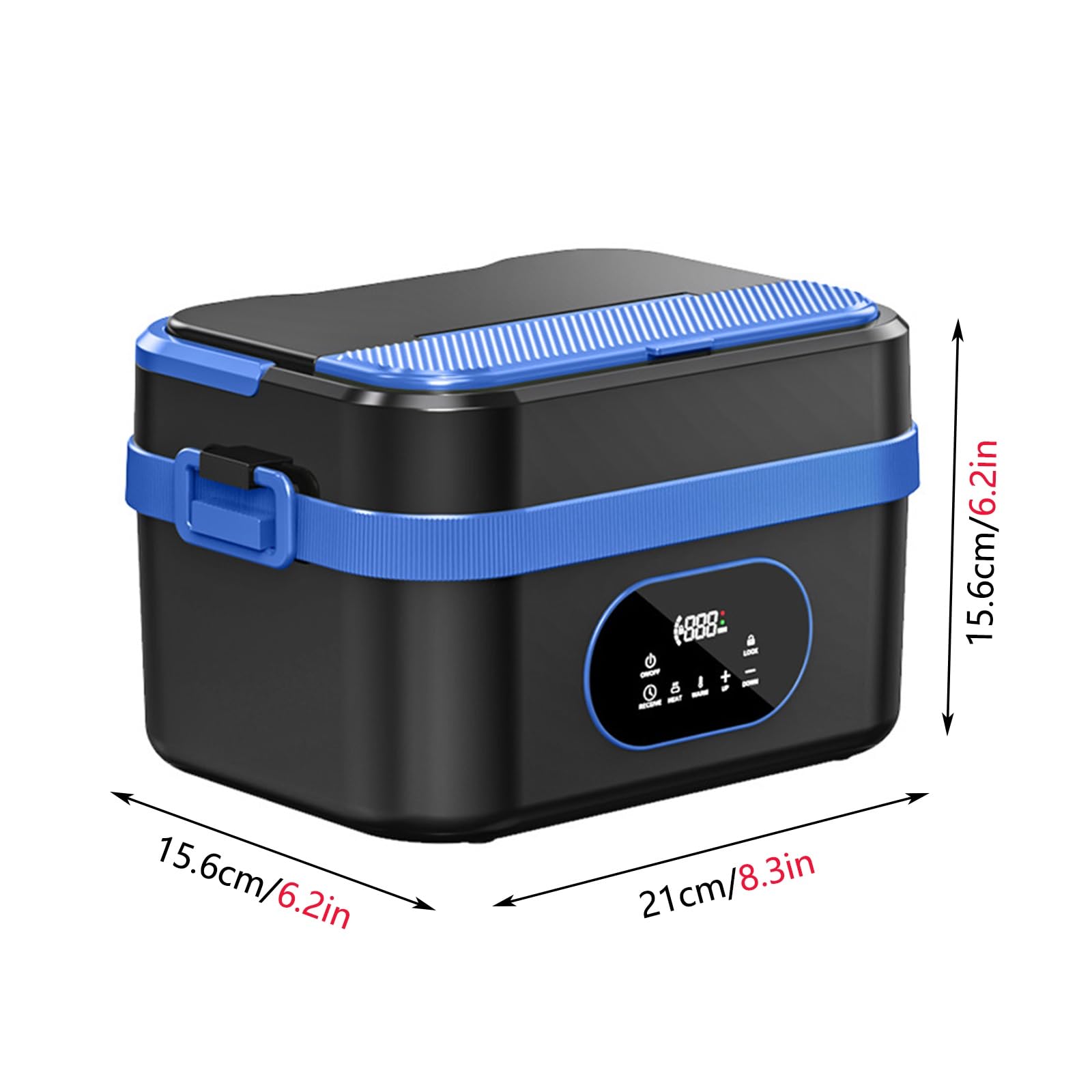 Recipiente Eléctrico for Comida sin Necesidad de Añadir Agua | Con Asa de Transporte,Fácil de Limpiar,de Acero Inoxidable 304.Ideal for la Oficina