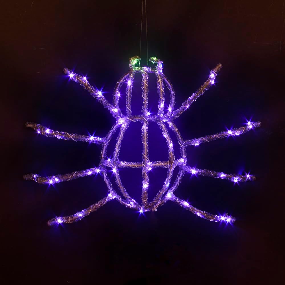 Kurt Adler 80L Purple LED Spider