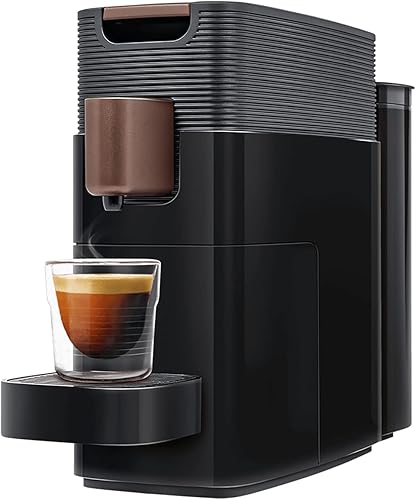 K-FEE ONE - Máquina de café y espresso de una sola porción (negrocobre) Diseño compacto Depósito de 27 onzas Compatible con Verismo