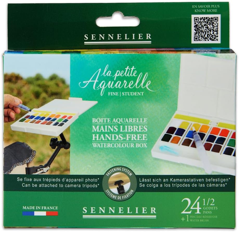 Boite Aquarelle Main Libres 24 1/2 Godet
