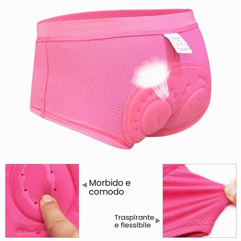 Lixada Donne Ciclismo Biancheria Intima 3D Gel Imbottito Traspirante Maglia MTB Ciclismo Equitazione Bici Biancheria Intima Pantaloncini