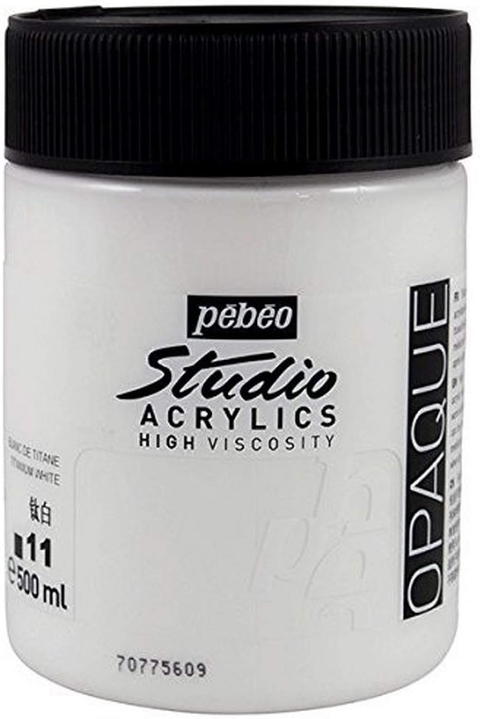 Pebeo Studio Acrylics HV 500 ml Titanium White, Jars