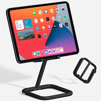 Bouncepad Go iPad Stand for Business & Leisure | iPad POS Stand | Adjustable Tablet & iPad Stand | Fits All Tablet & iPad Models | iPad Register Stand | Black