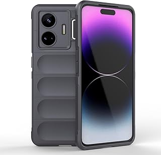 Realme GT Neo 5 / Realme GT3 Shockproof Silicone Camera Protection Case Cover Compatible with Realme GT Neo 5 / Realme GT3 (Dark grey)
