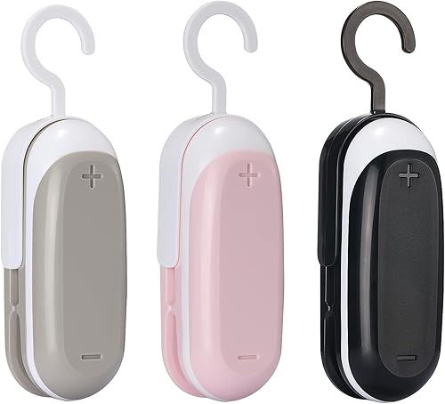 Mini sellador de bolsas, 3 paquetes de selladores portátiles al vacĂo, sellador de bolsas de virutas con cortador, sellador de calor 2 en 1, Mini sellador de bolsas, 3 paquetes de selladores portátiles al vacĂo, sellador de bolsas de virutas con cortador, sellador de calor 2 en 1,