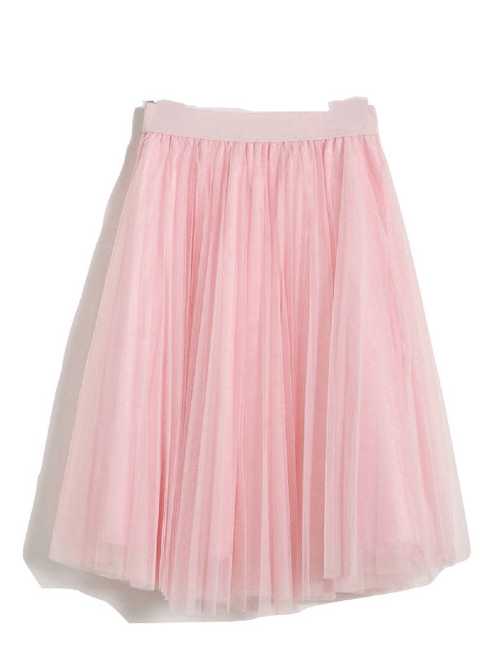 L&L® Women Girl Lady Tutu Petticoat Long Skirt Rockabilly Tulle Goth Ballet Skirt (6-10, Pink)