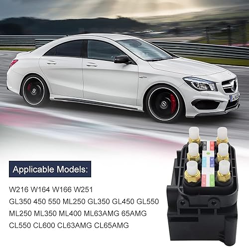 Miniatura 3 de 2123200358 Bloque de válvula de compresor de suspensión de aire Bloque de solenoide de suministro de aire compatible con Mercedes Benz W164 W221