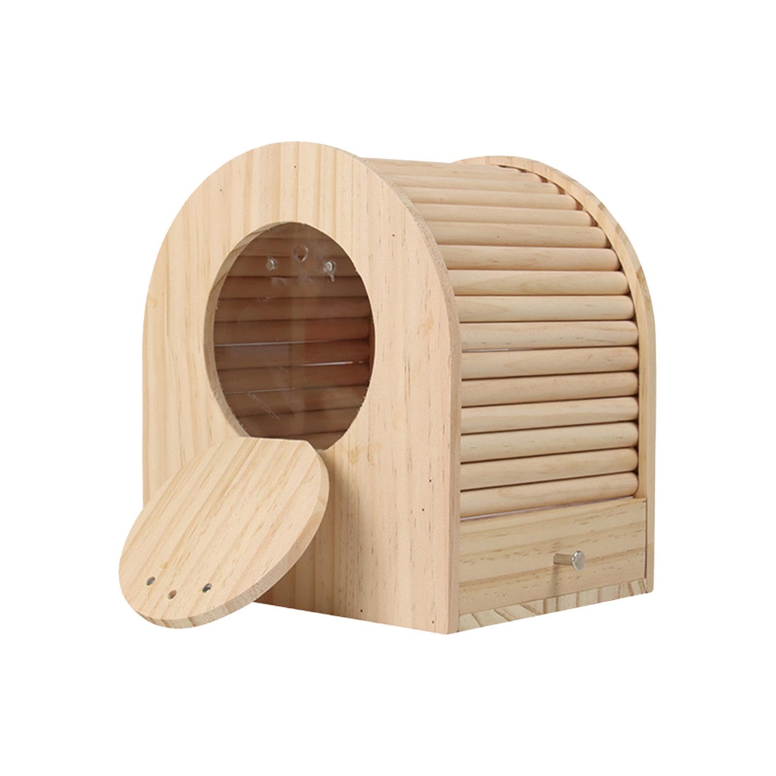 Nido de Madera, para Pájaros, Refugio, Jaula de Cría Abierta, Nido para Periquitos, Cacatúas Y Cotorras.