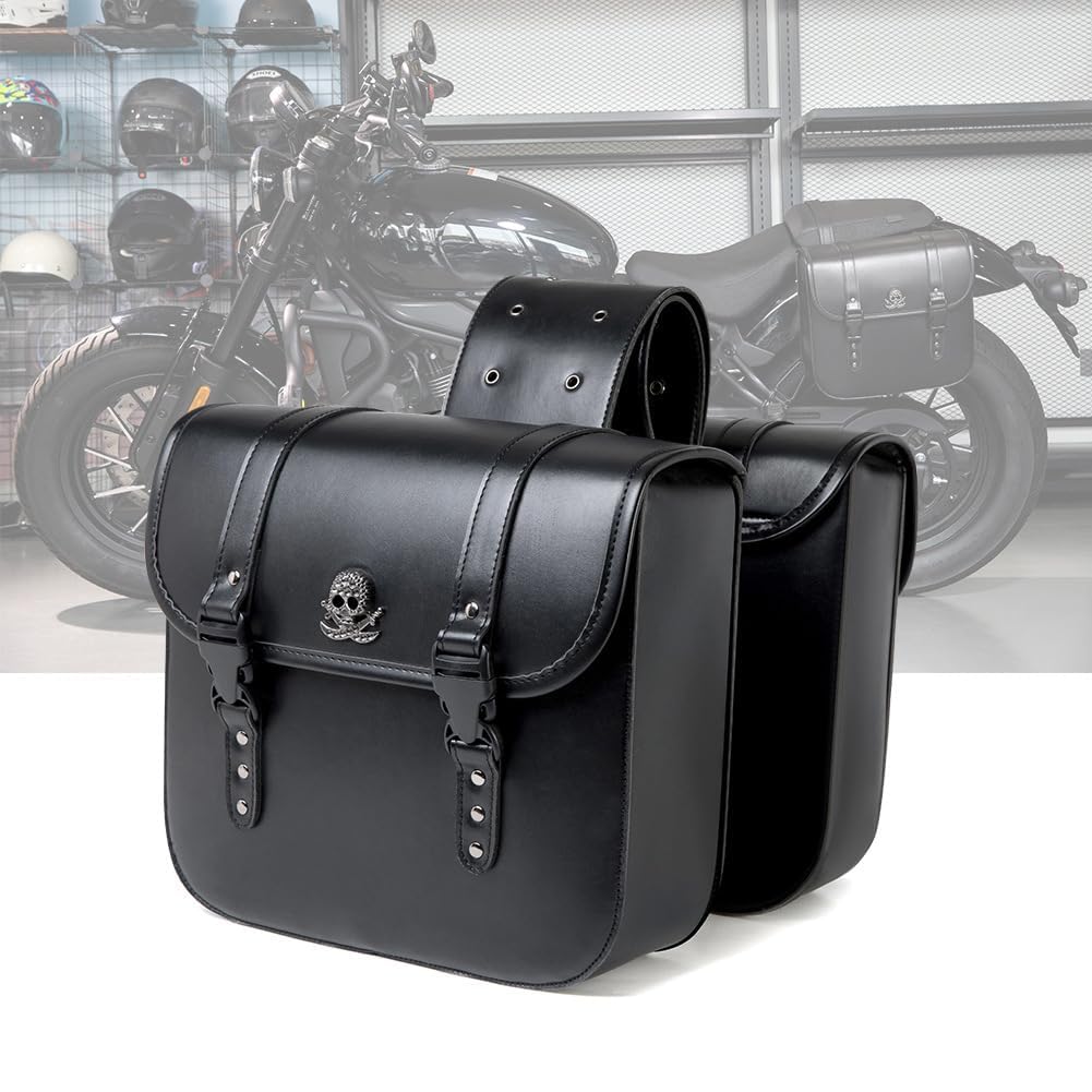 Ycezw Borsa Posteriore Moto Impermeabile – Bagaglio Da Sella In Pelle 900D Per Viaggi Lunga Distanza, Stile Retrò